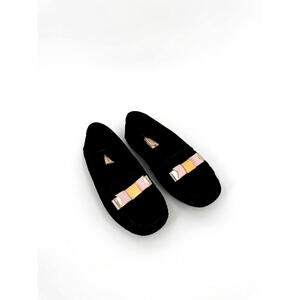 TED BAKER Sarsone Suede Sherpa Lining Black Loafers Moccasin Shoes NEW Womens 7